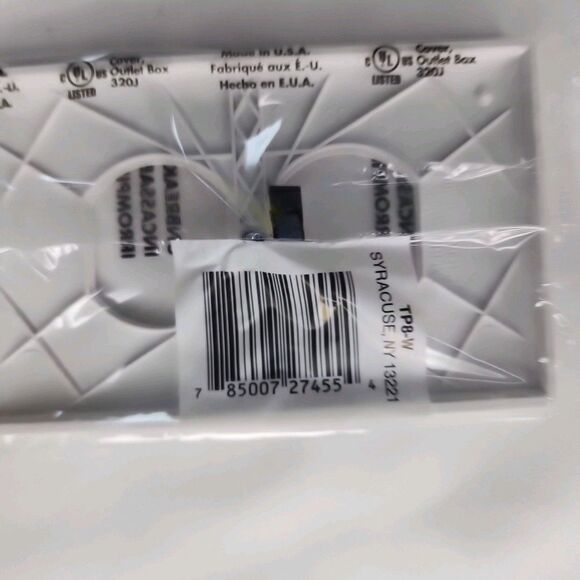 (2Pack) Pass & Seymour TradeMaster TP8-W Unbreakable Duplex Outlet Cover White - Picture 3 of 3